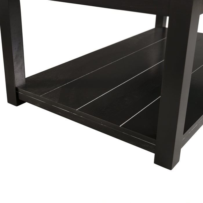 Marcello w/ White Top - Rectangular Coffee Table W/Casters