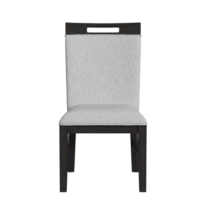 Transcend Side Chair with Light Grey Fabric in Charcoal (2 Per Carton)