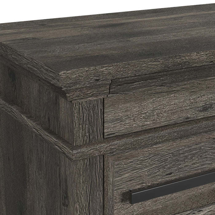 Park Ridge Sleigh Storage Bedroom Set in Charcoal