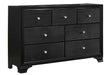 Crown Mark Micah 7 Drawers Dresser in Black image
