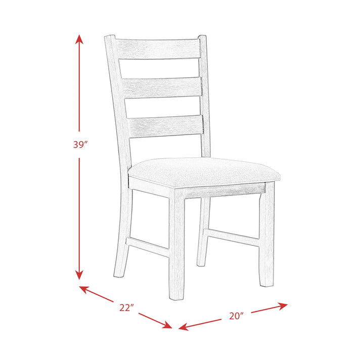 Martin Side Chair with Grey Fabric - Black Finish (2 Per Carton)