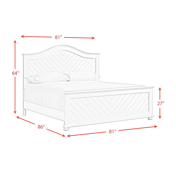 Kona Panel Bed in White