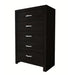 Crown Mark Furniture Jaylen 5 Drawer Chest in Black image