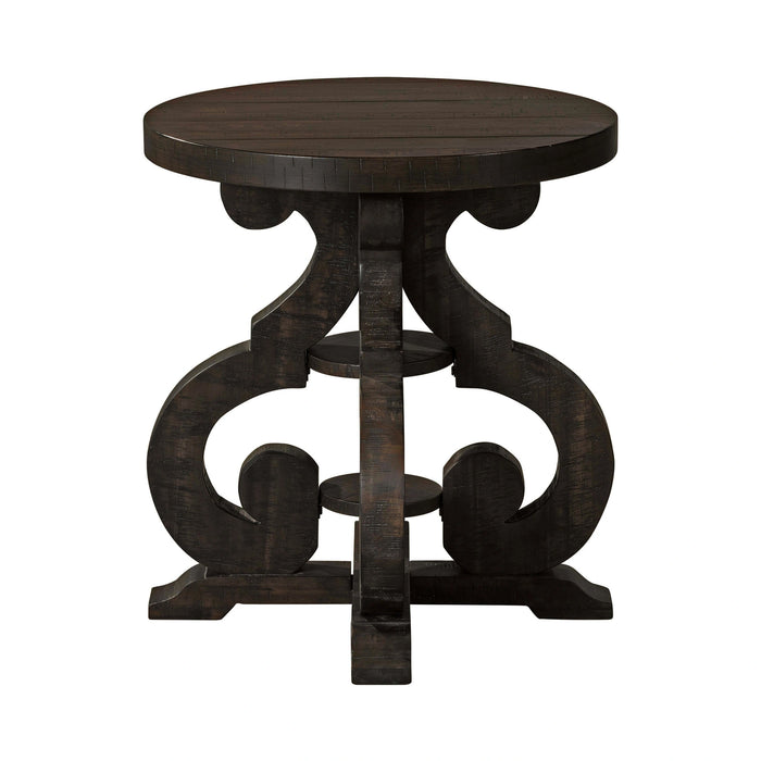 Stone Occasional Side Table With PU Base
