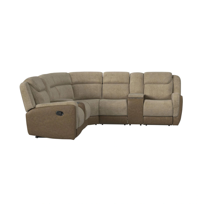Hornet 3PC Sectional Set with Console and 2 Recliners