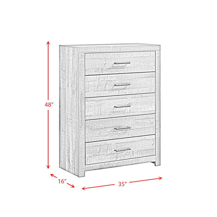 Bailey Bookcase Panel Bedroom Set with 2 Nightstands