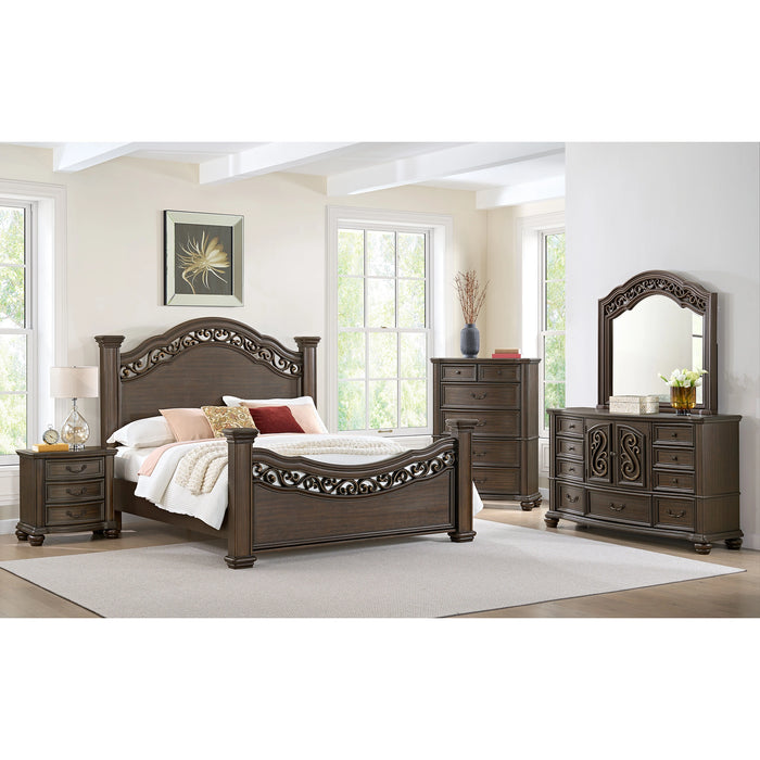 Brunswick Panel Bed in Mahogany