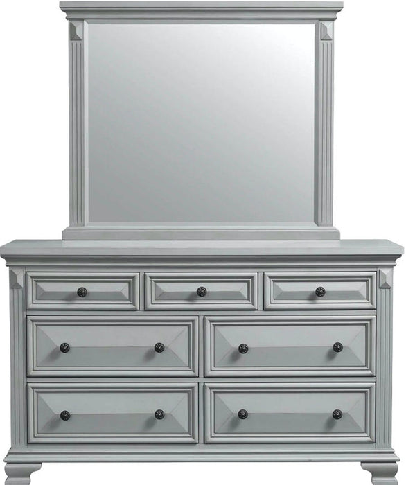 Elements International Calloway Grey Mirror in Grey