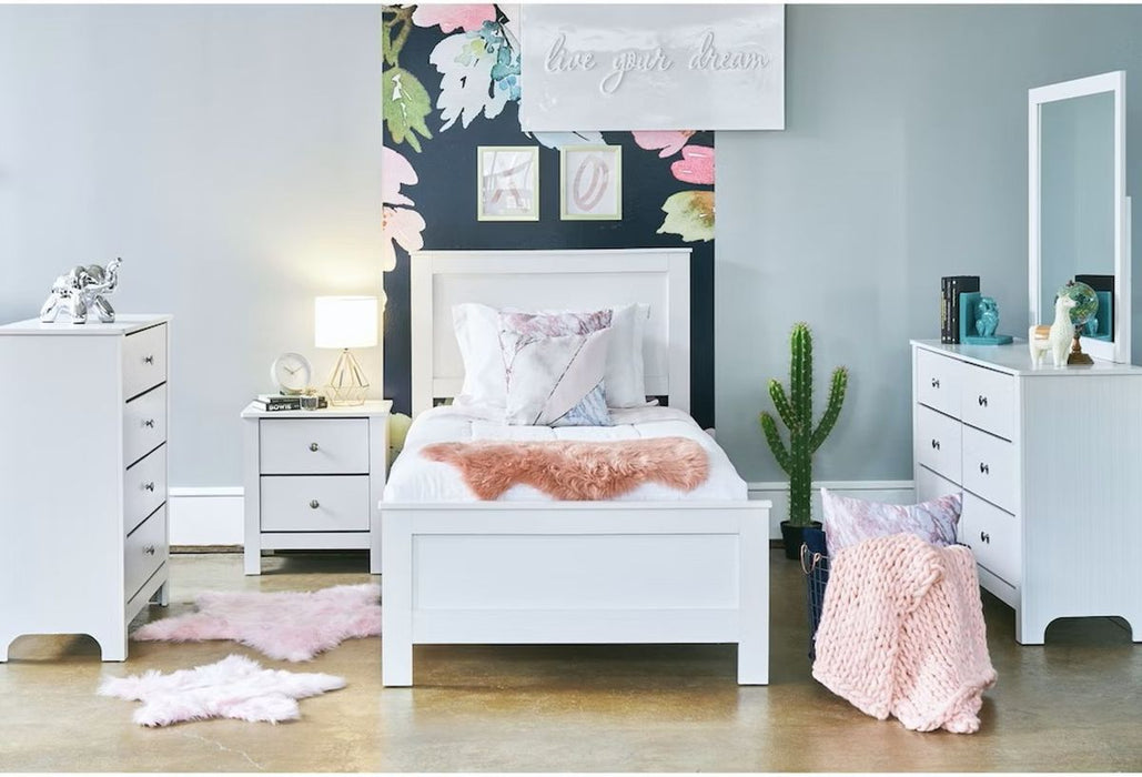 Elements International Catalina Youth Nightstand in White