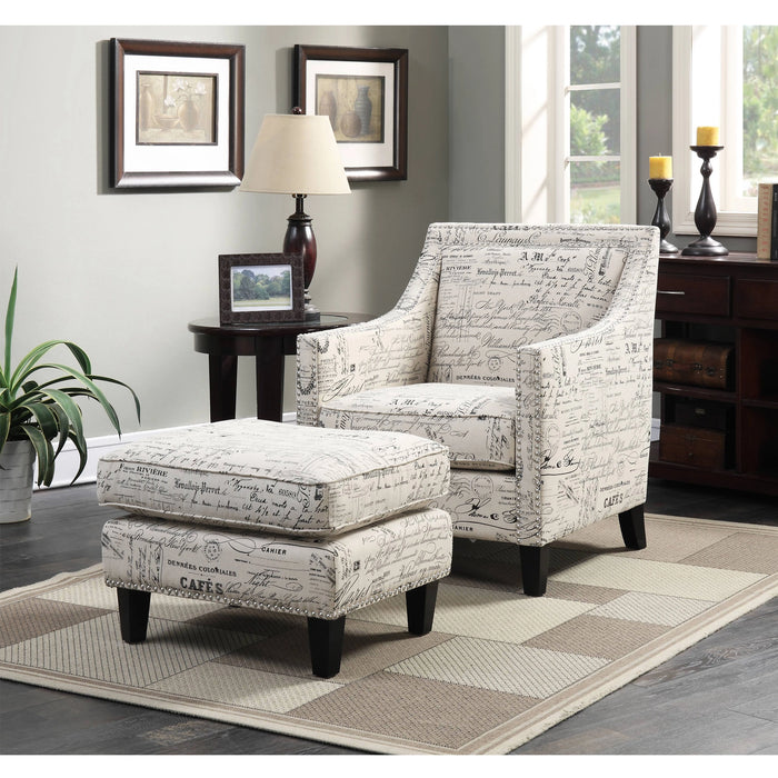 Erica 497 Ottoman W/Chrome Nail (ISTA 3)