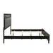 Obsidian 6/6-6/0 Ek/Wk Headboard, Footboard & Slats-Black