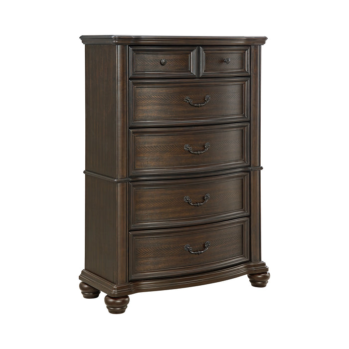 Brunswick Bedroom Set with 2 Nightstands in Mahogany