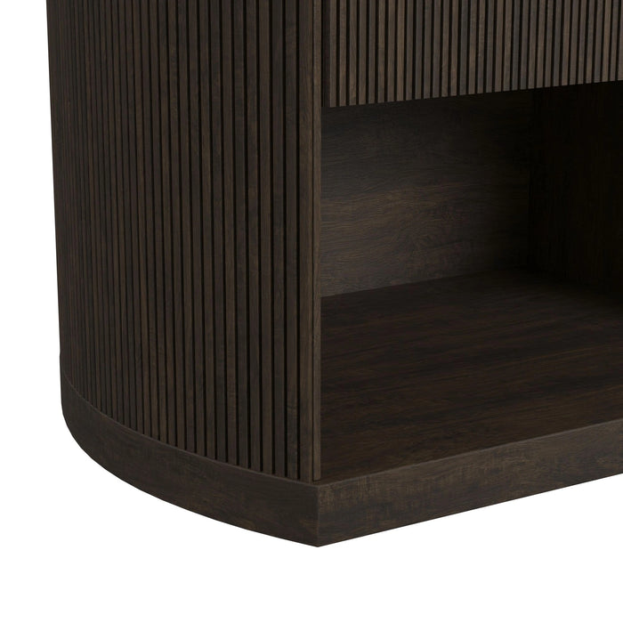 Sylvie Wall Bed Bedroom Set in Dark Brown