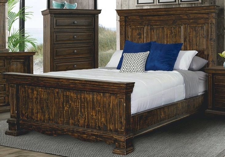 Elements International Condesa Tobacco Queen Panel Bed in Brown image