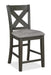 Crown Mark Furniture Rufus Counter Height Chair in Dark Gray (Set of 2) image