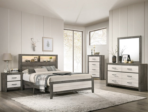 Crown Mark Furniture Rhett 6 Drawer Dresser in Gray image