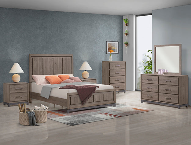 Crown Mark Furniture River 6 Drawer Dresser in Brown image
