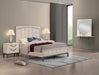 Crown Mark Furniture Veda 2 Drawer Nightstand in Beige image