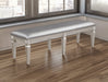Crown Mark Klina Glam Dining Bench in Light Gray image