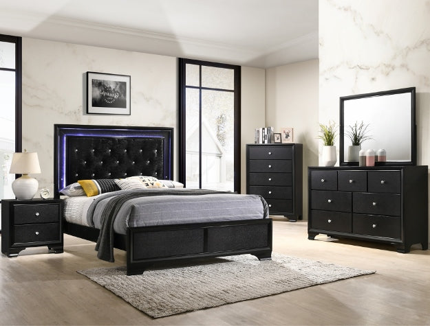 Crown Mark Micah 7 Drawers Dresser in Black image