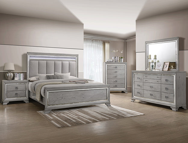 Crown Mark Vail Nightstand in Grey image