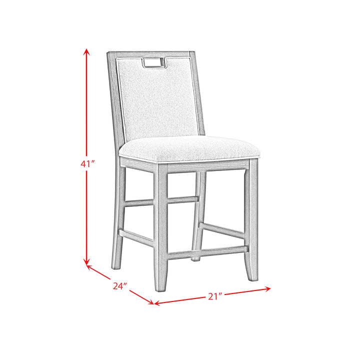 Elodie Counter Chair with Grey Fabric in Charcoal (2 Per Carton)