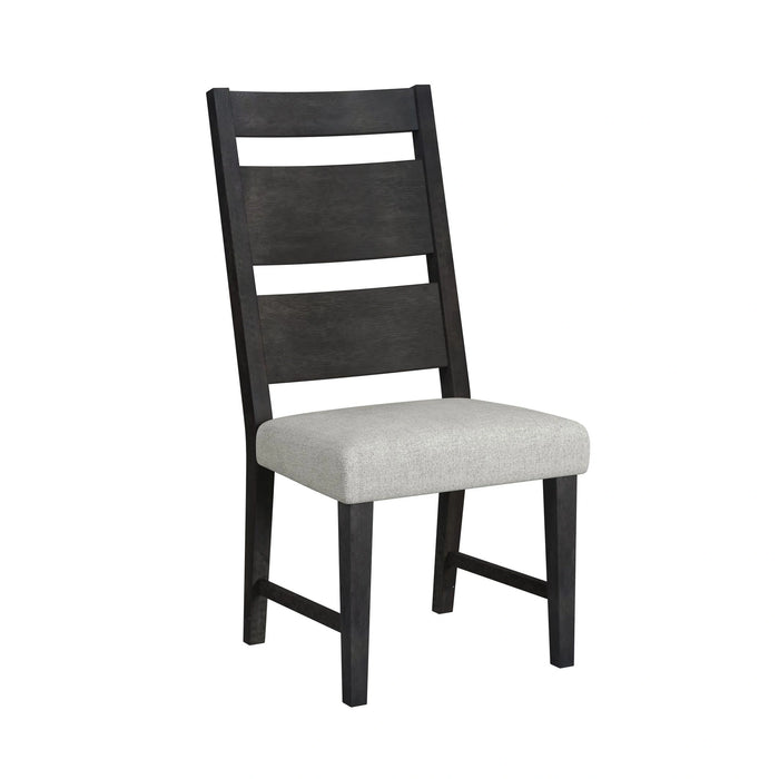 Jemma Wood Back Dining Side Chair with Beige Linen in Dark Espresso (2 Per Carton)