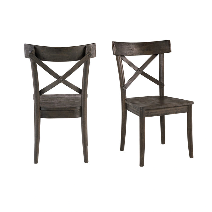 (D210-43C) Coronado- Side Chair (2/Ctn)- Chocolate