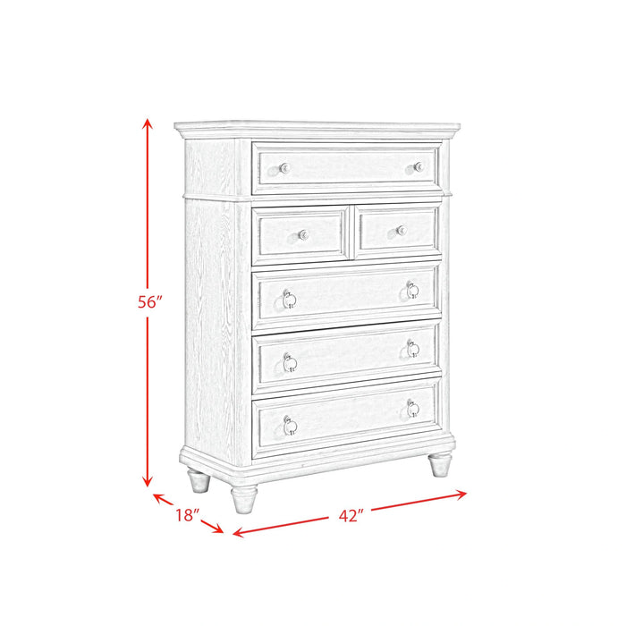 Whit-Ash Panel Bedroom Set in Light Grey