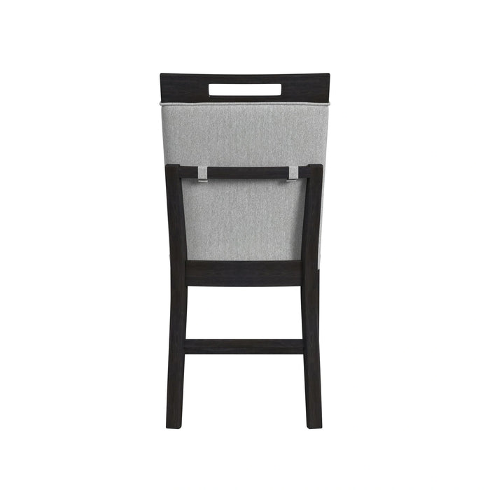 Transcend Side Chair with Light Grey Fabric in Charcoal (2 Per Carton)