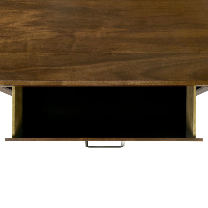 Malibu Bedroom Set with 2 Nightstands in Walnut