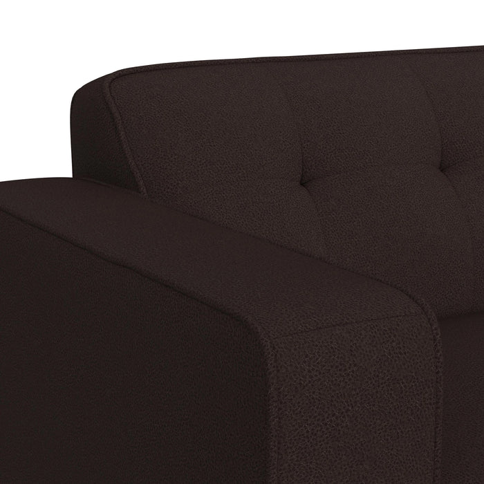 Destiny Chair with Wood Front in Pebble Brown