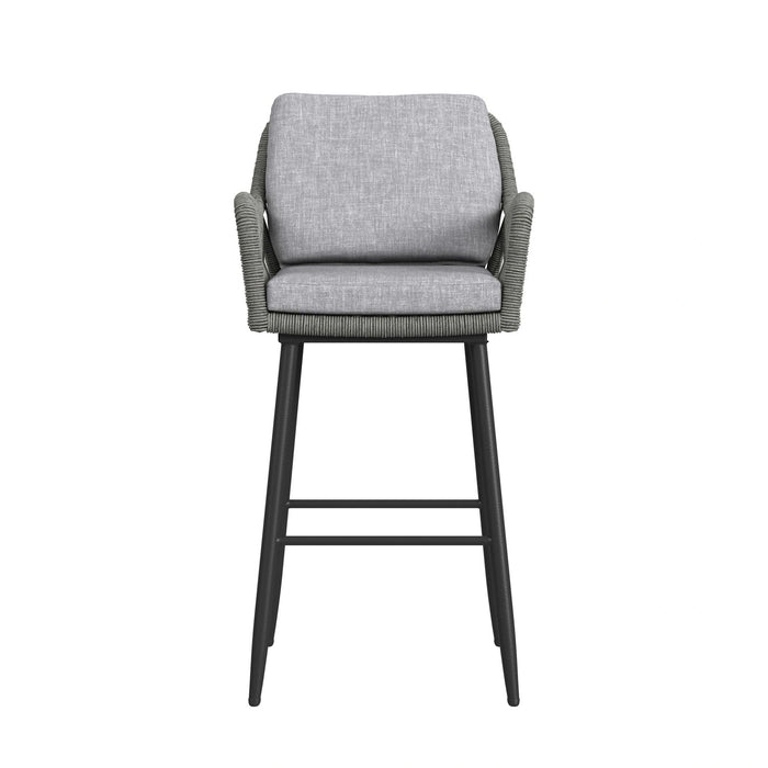 Bayhill Barstool with Grey Fabric in Black (2 Per Carton)