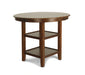 Gia 5 Pc 42" Round Counter Dining Table & 4 Chairs-Brown