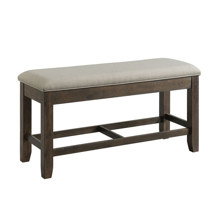 Elements International Colorado Counter Height Bench in Charcoal image