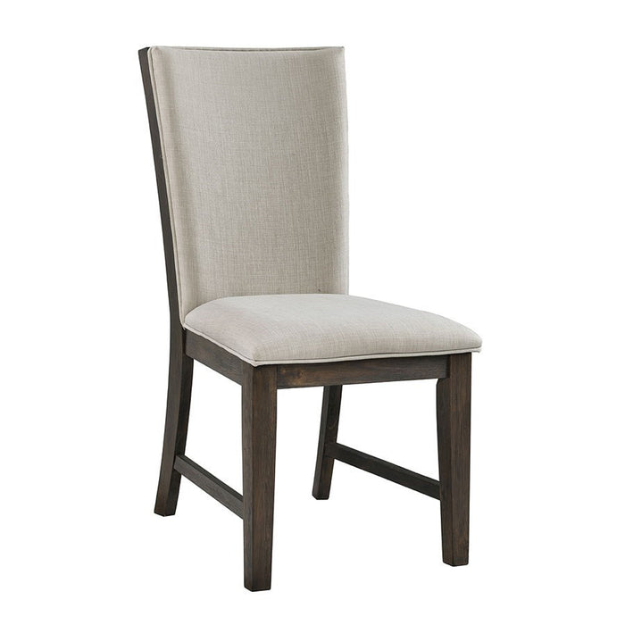 Elements International Grady Upholstered Side Chair (Set of 2) in Brown image
