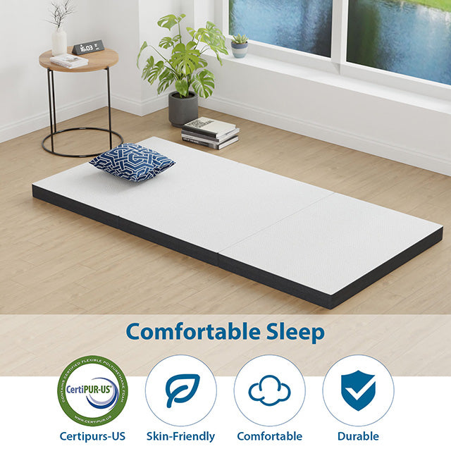 Hollyhock 3" Twin XL Tri-Fold Memory Foam Topper