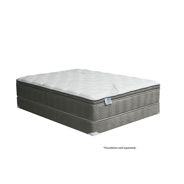 STORMIN White/Gray 13" Euro Pillow Top Mattress, E.King