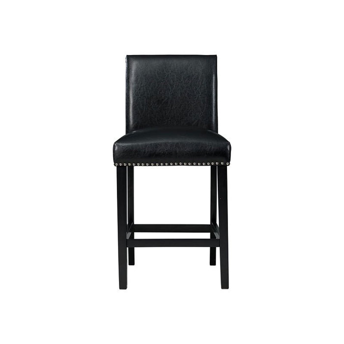 Elements International Meridian Counter Height Chair (Set of 2) in Black