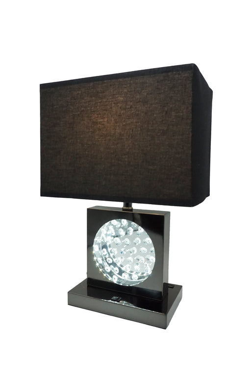 TABLE LAMP BLACK NICKEL-LED ACCENT image