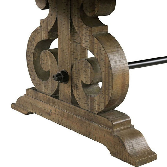 Elements International Stone Dining Table in Grey