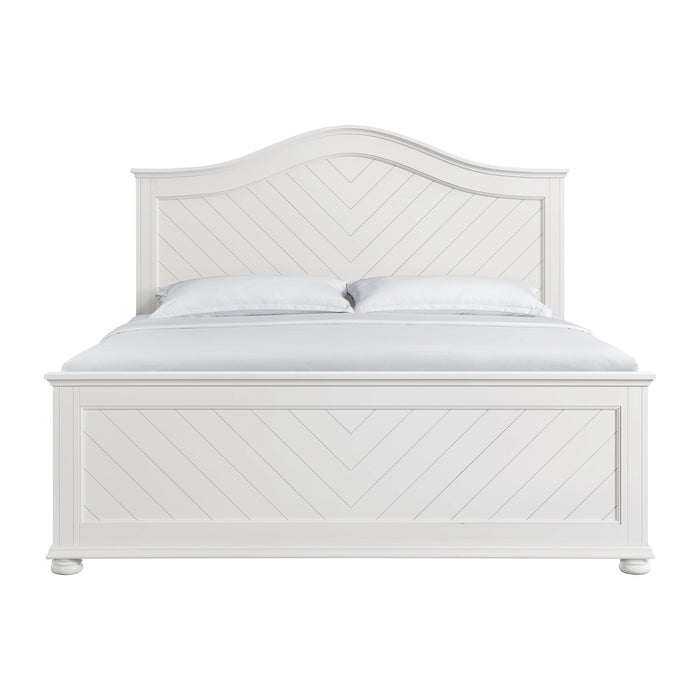 Kona Panel Bed in White