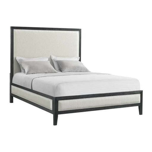 Elements International Versailles King Upholstered Panel Bed in Black image