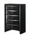 Crown Mark Furniture Fallon 5 Drawer Chest in Black image