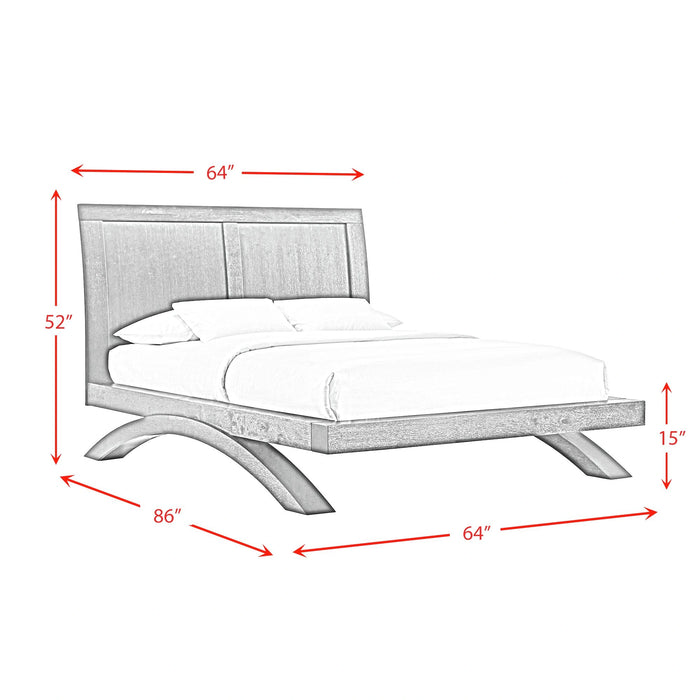 Allan Bedroom Set with 2 Nightstands in Black
