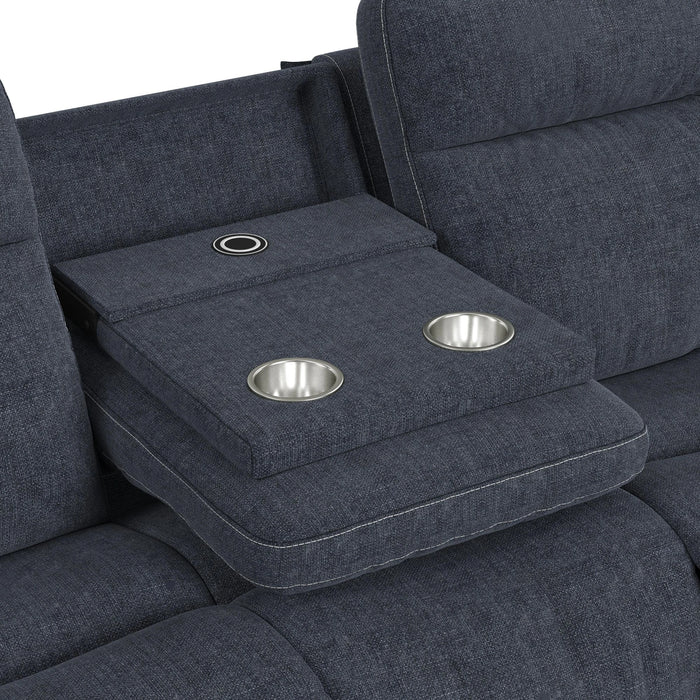 Striker Living Room Set in Bristol Cobalt