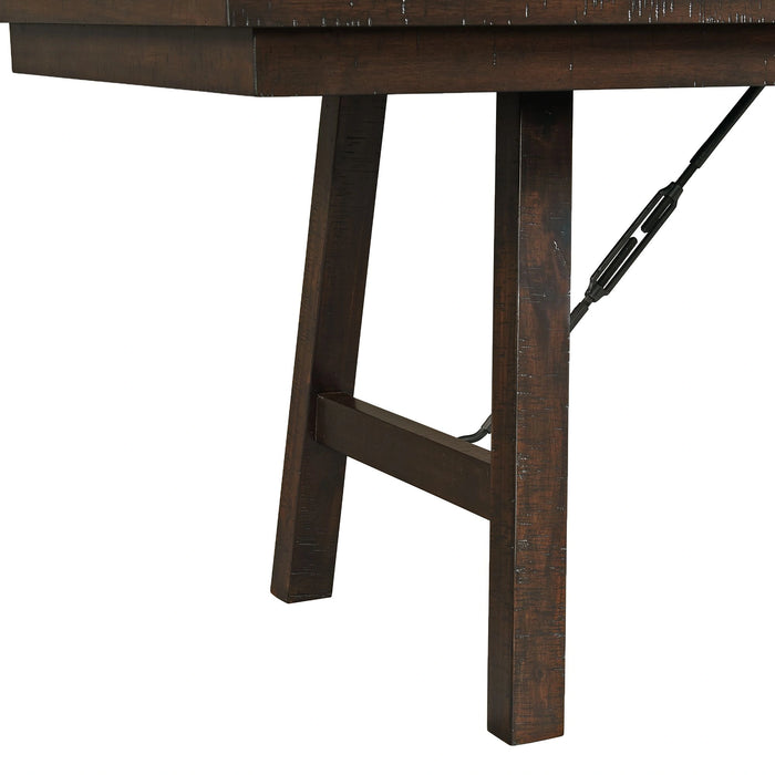 Jax 6PC Dining Set (72"" Table + 4 Chairs + Bench) in Cherry
