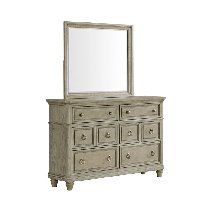 Whit-Ash Panel Bedroom Set in Light Grey