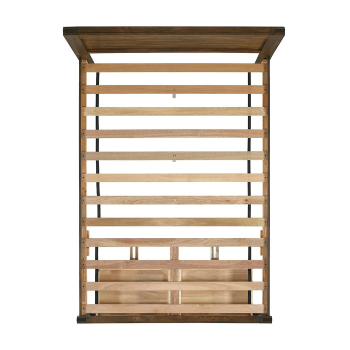 Elements International Warner Full Storage Bed in Chesnut