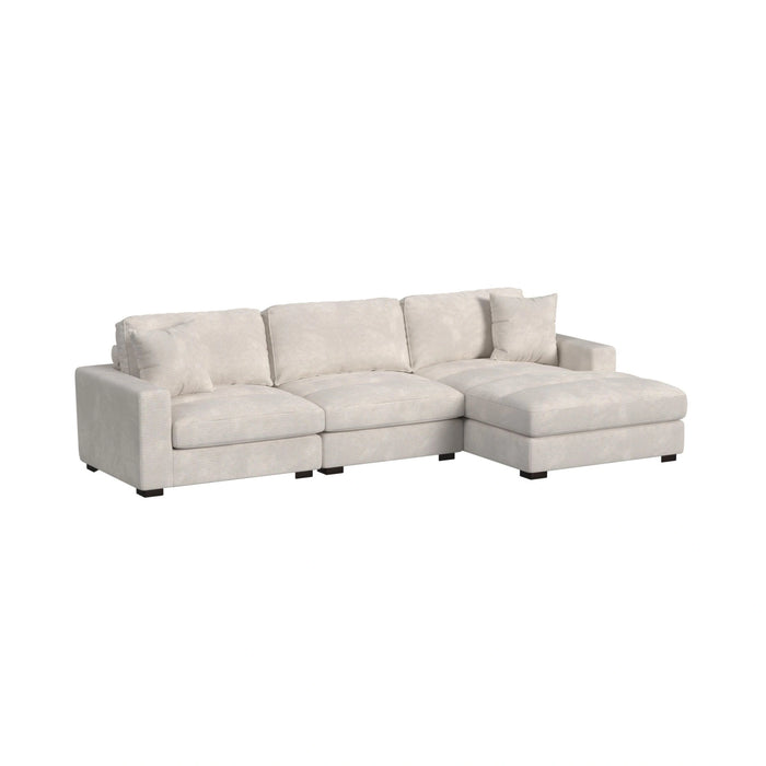Arizona Modular Armless Chair in Steno Beige